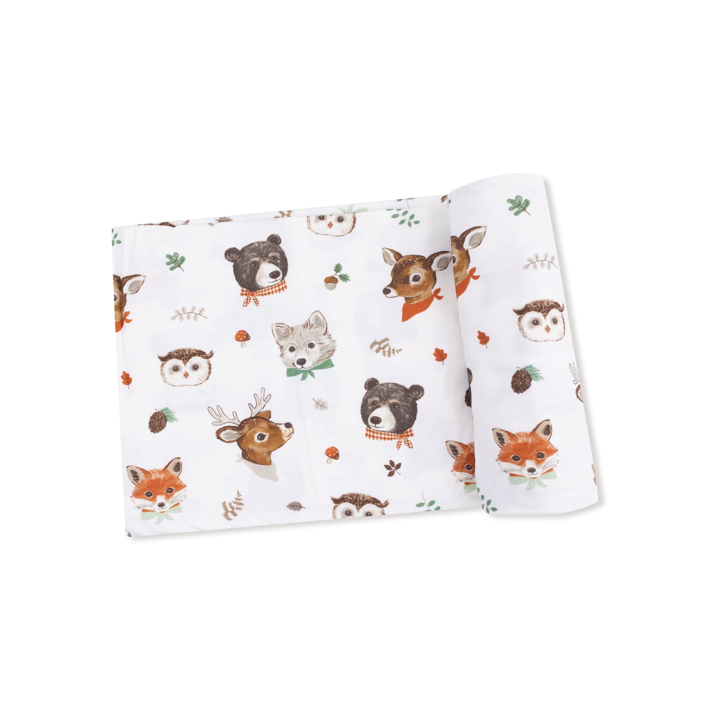Woodland Animal Faces Swaddle