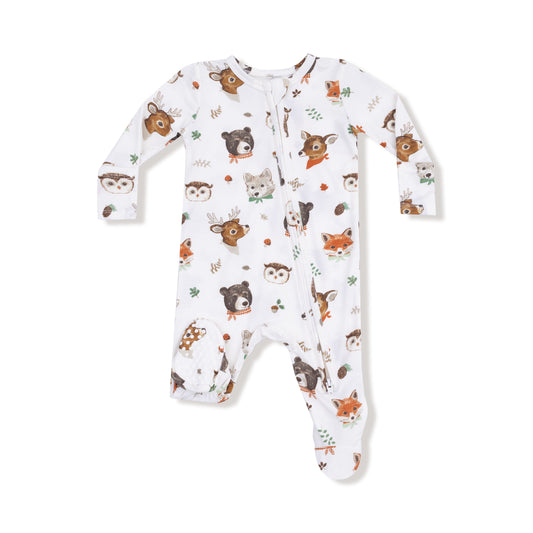 Woodland Animal Faces Footie