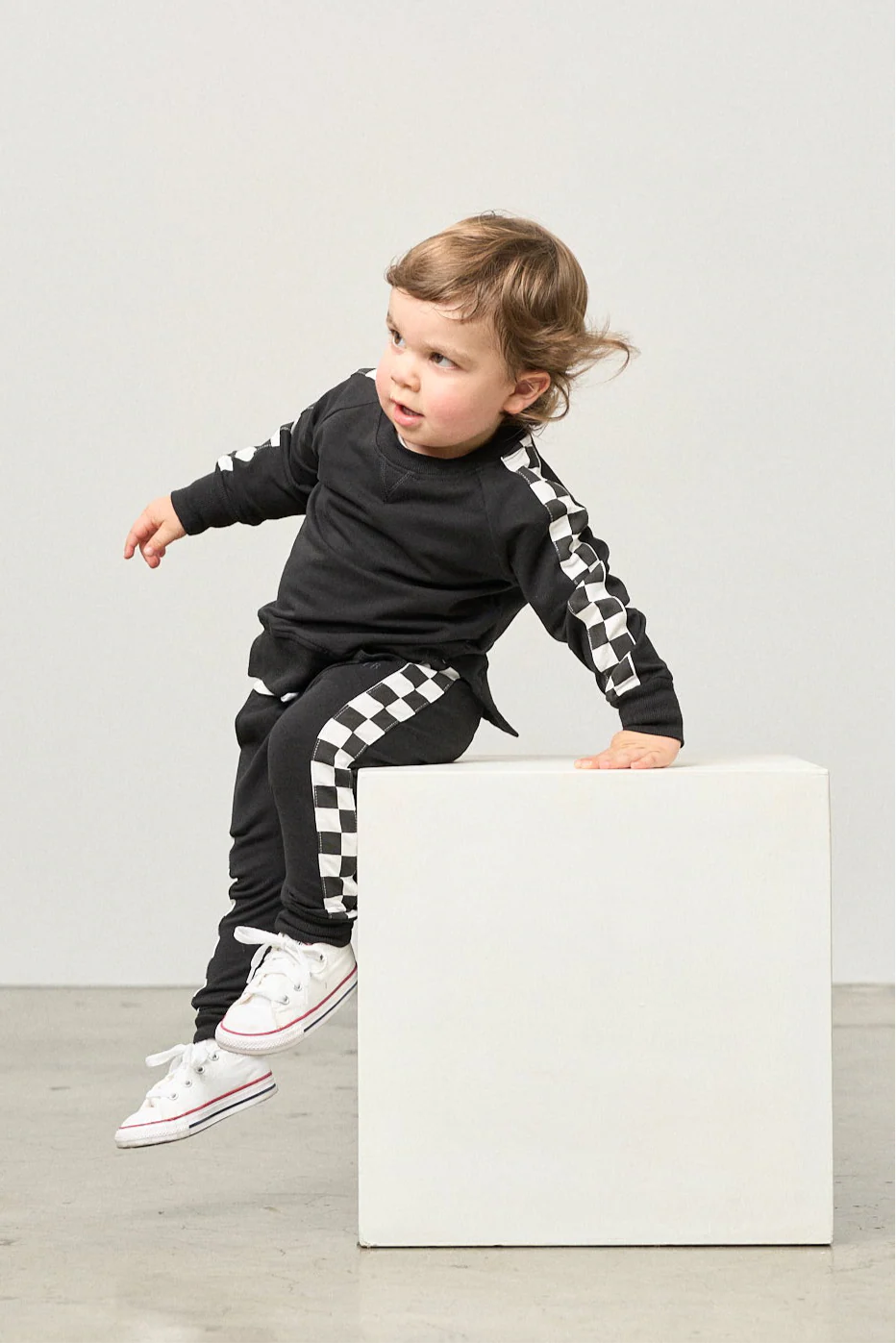 Stripe Checkered Pullover