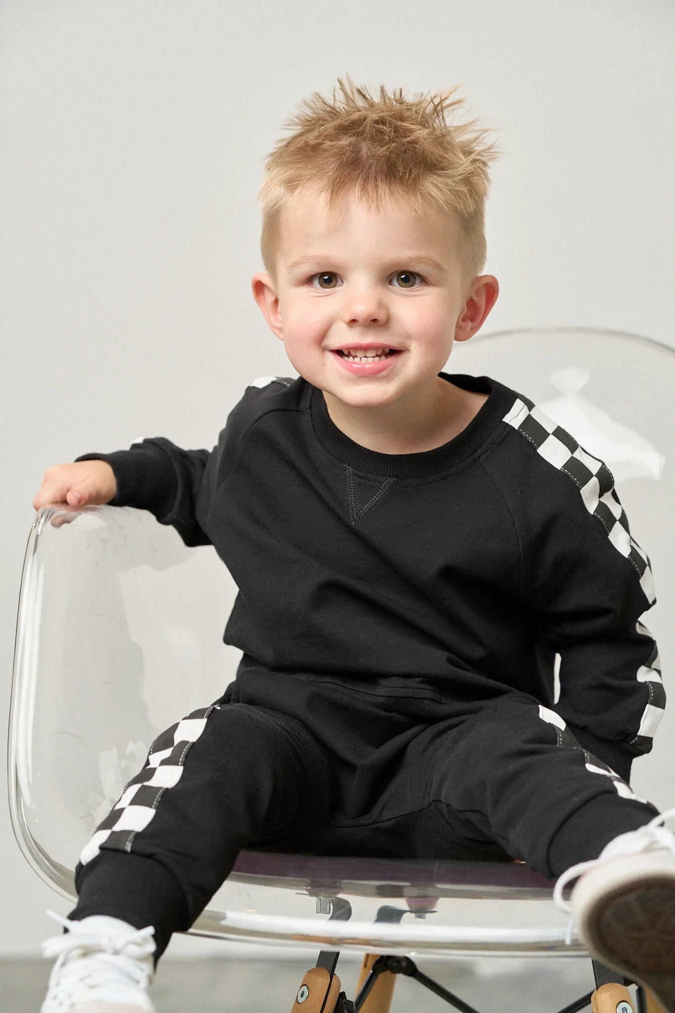 Stripe Checkered Pullover