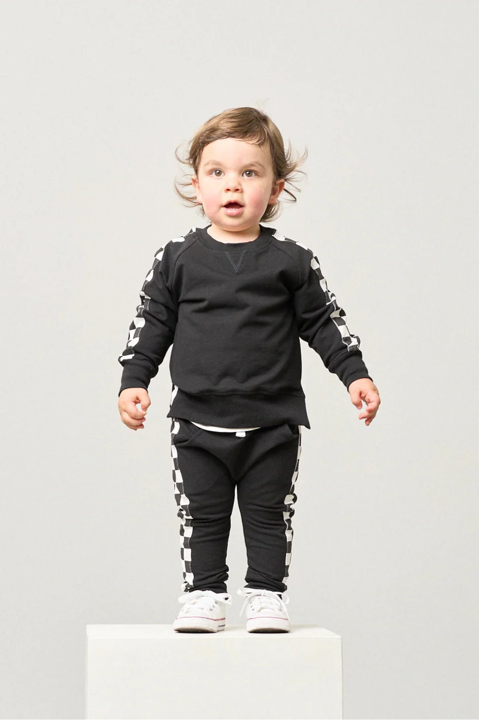 Stripe Checkered Pullover