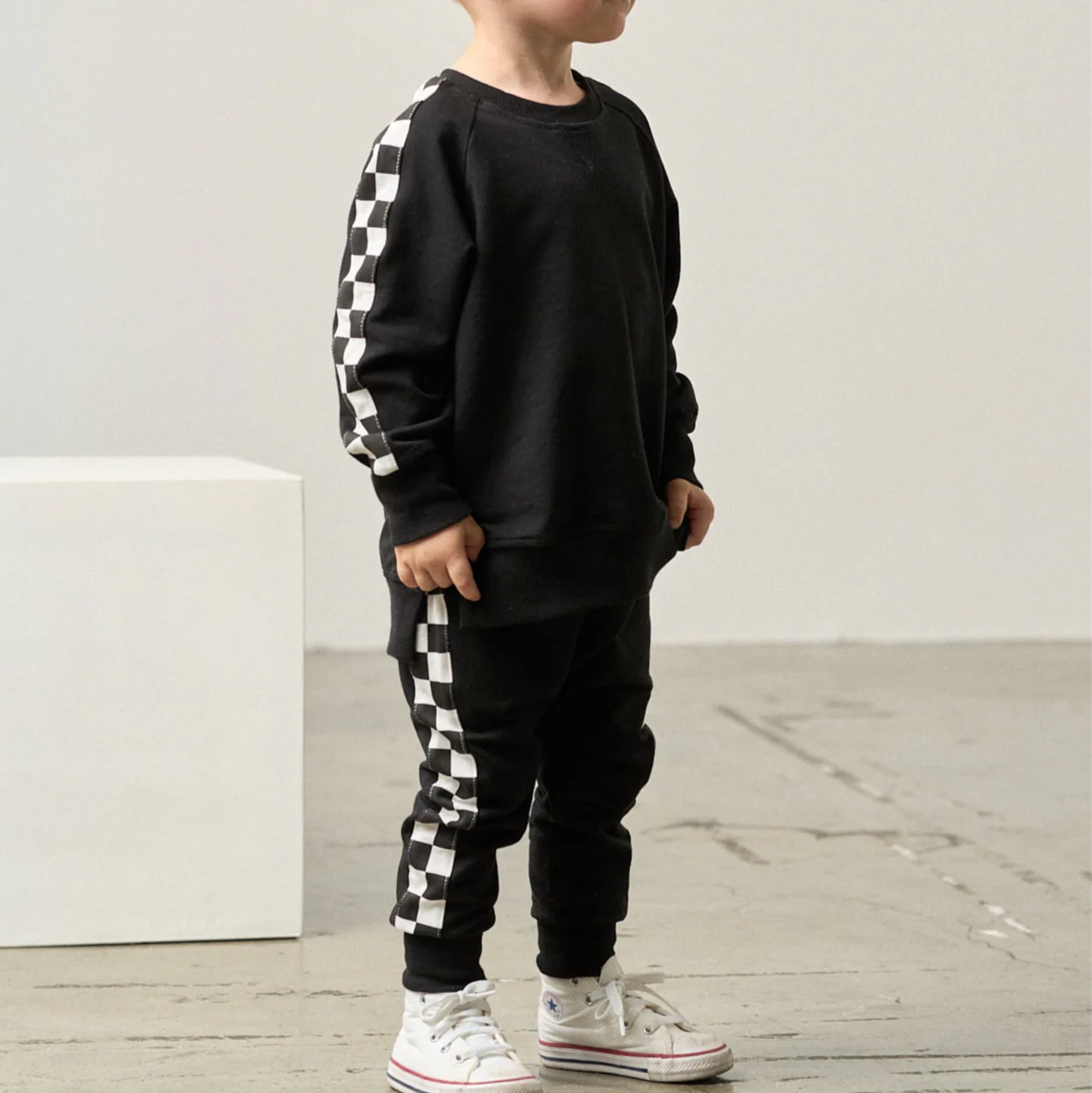Stripe Checkered Pullover