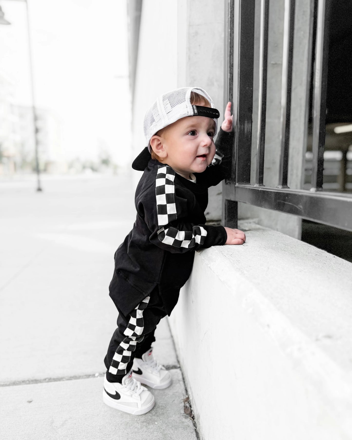Stripe Checkered Pullover