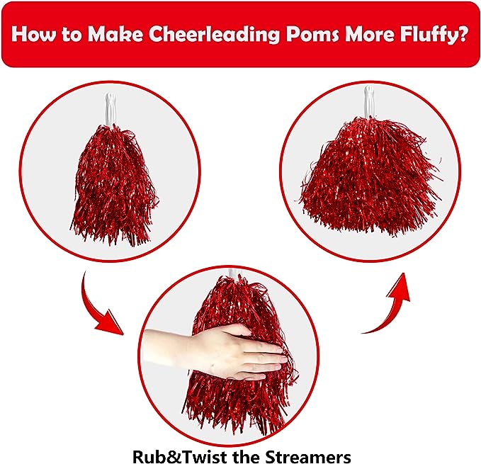 Pom Poms-Red