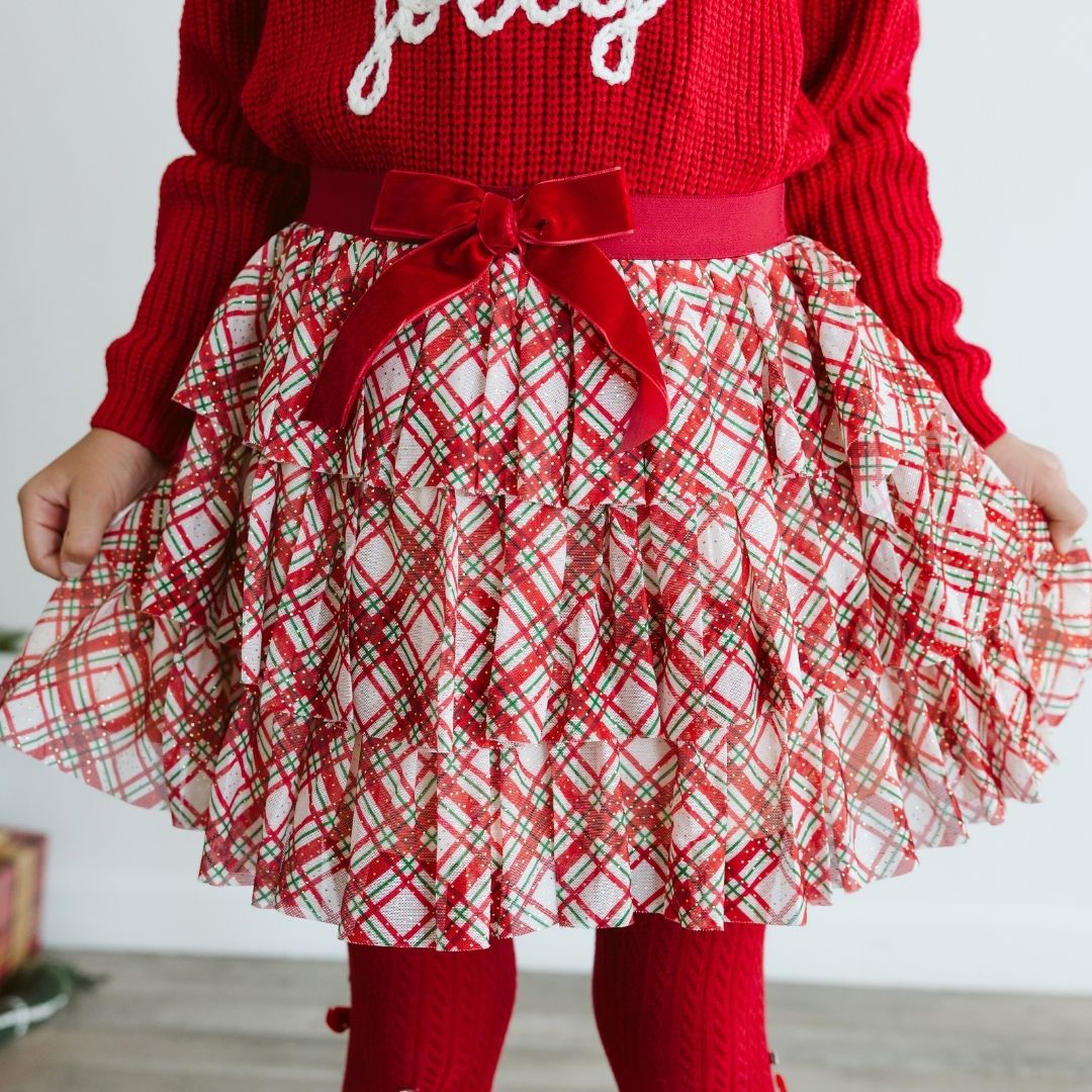 Plaid Bow Tiered Tutu