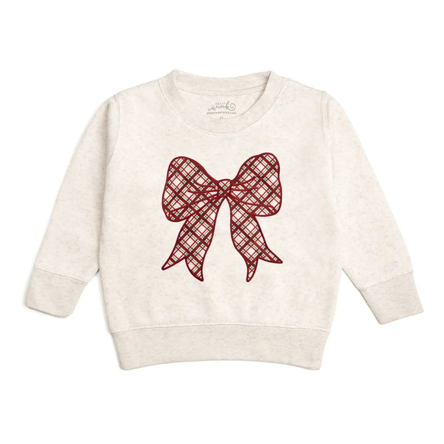 Christmas Plaid Bow Sweatshirt