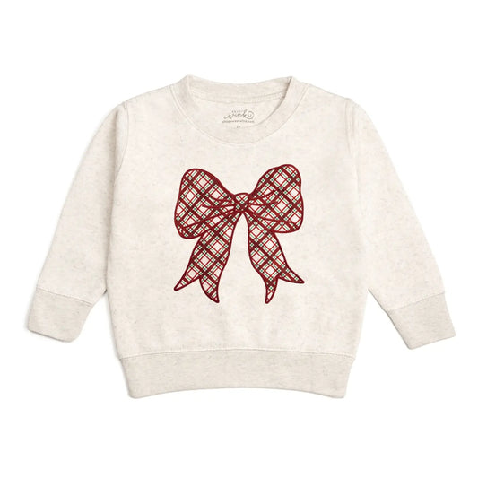 Christmas Plaid Bow Sweatshirt