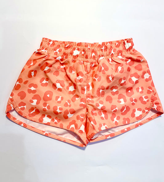 Peach Leopard Shorts