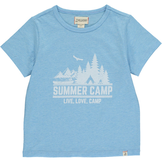 Summer Camp Graphic Tee-Blue