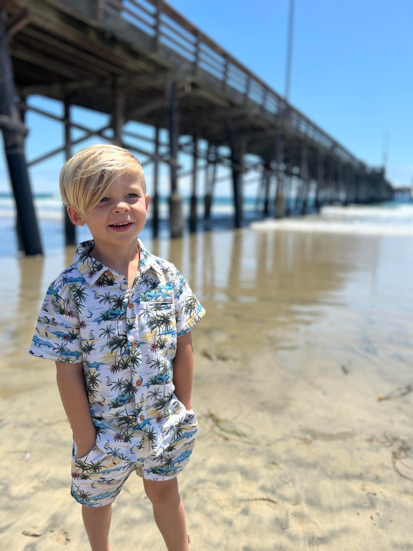 Cream Hawaiian Print Shirt