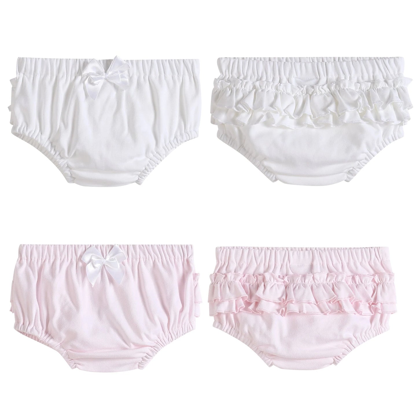 White & Pink Bloomer Set (2pc)