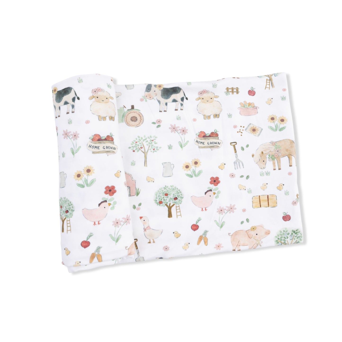 Cute Farm Animals Swaddle-Pink