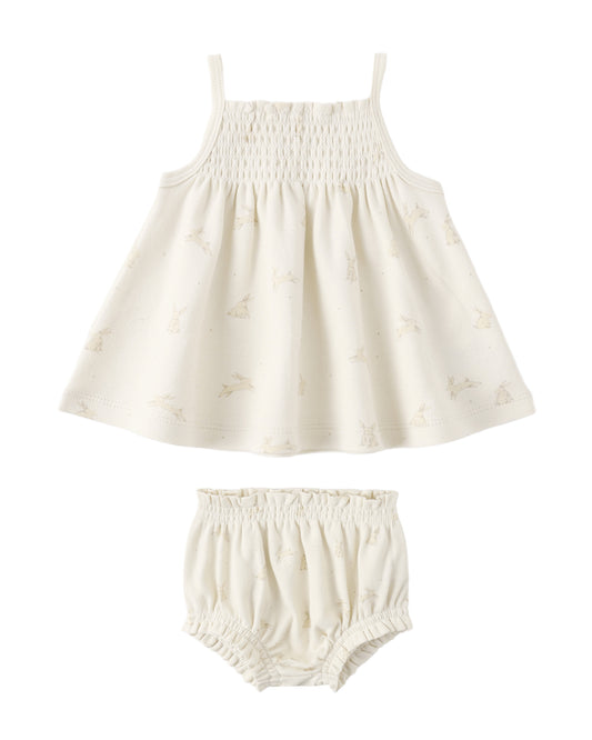 Bunnies-Smocked Bloomer Set