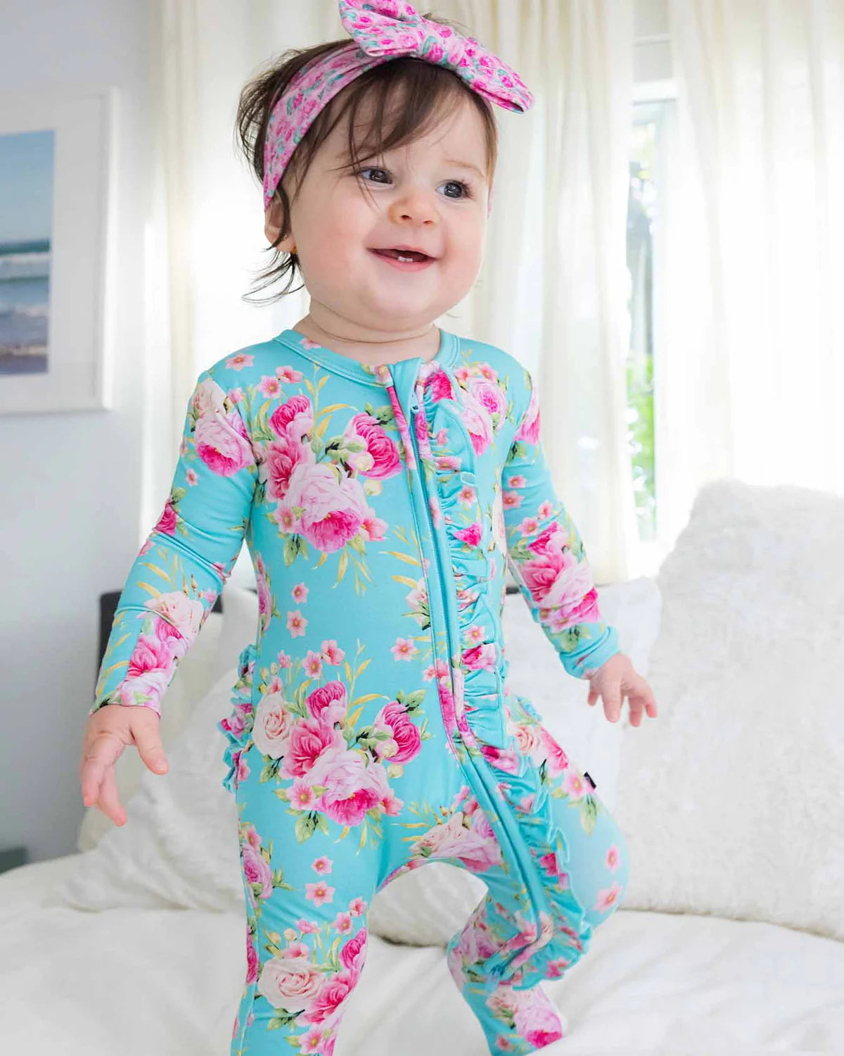 Alana Ruffled Footie