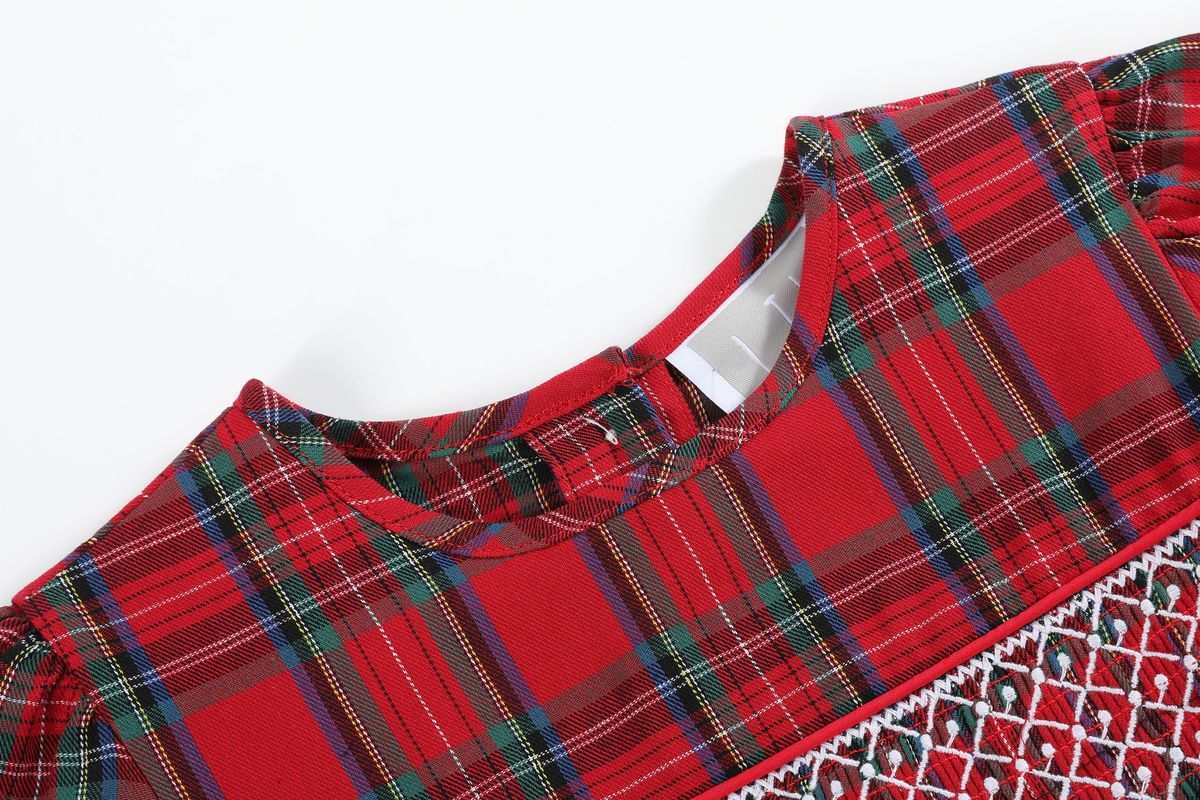 Plaid Smocked Christmas Dress