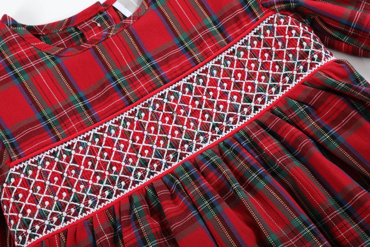 Plaid Smocked Christmas Dress