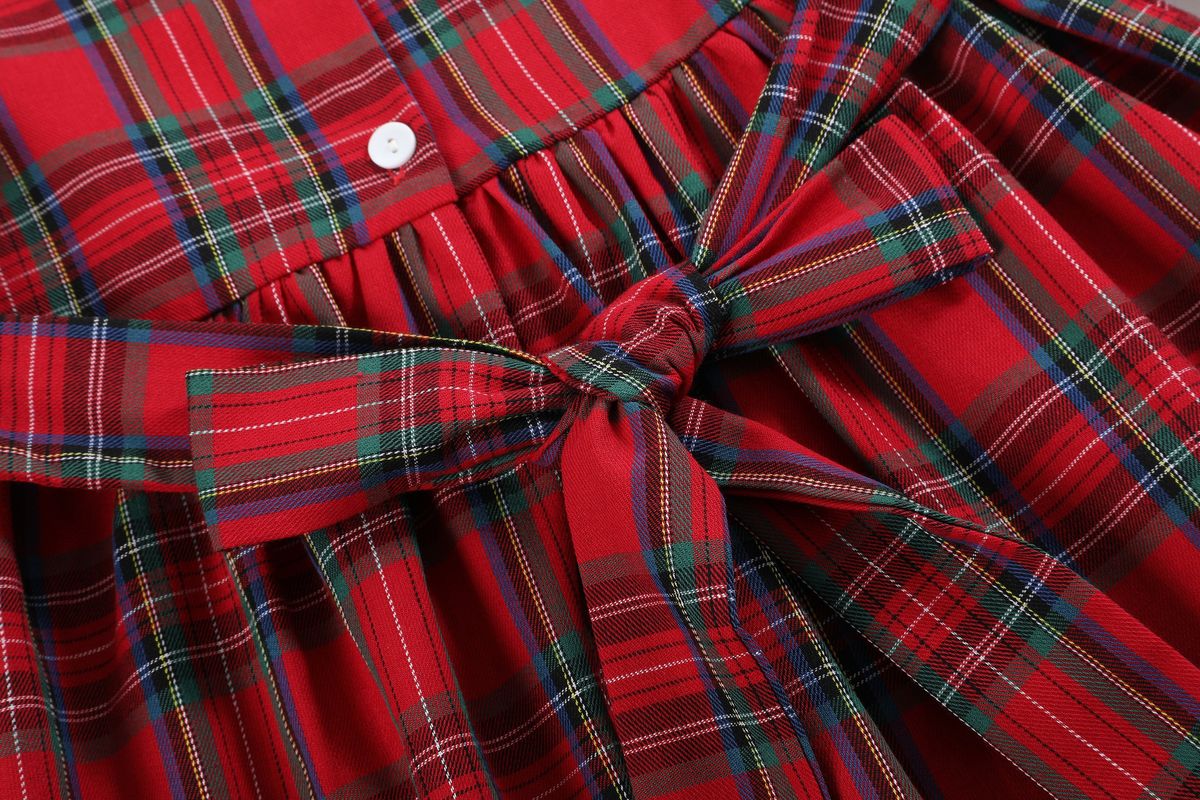 Plaid Smocked Christmas Dress
