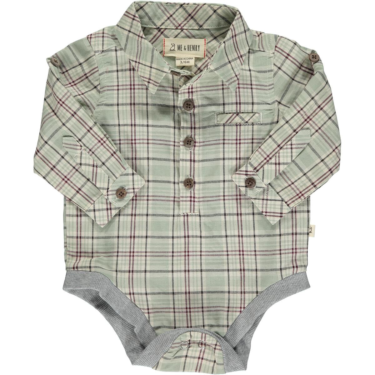 Jasper  Bodysuit-Green Plaid