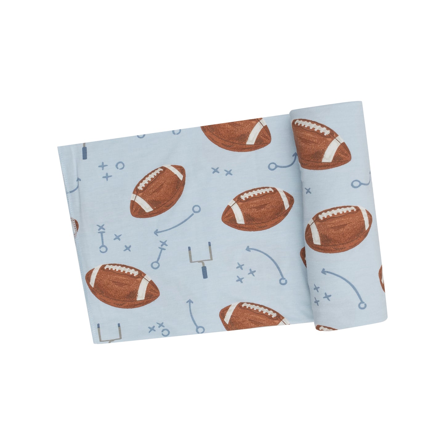 Football Swaddle Blanket-Blue