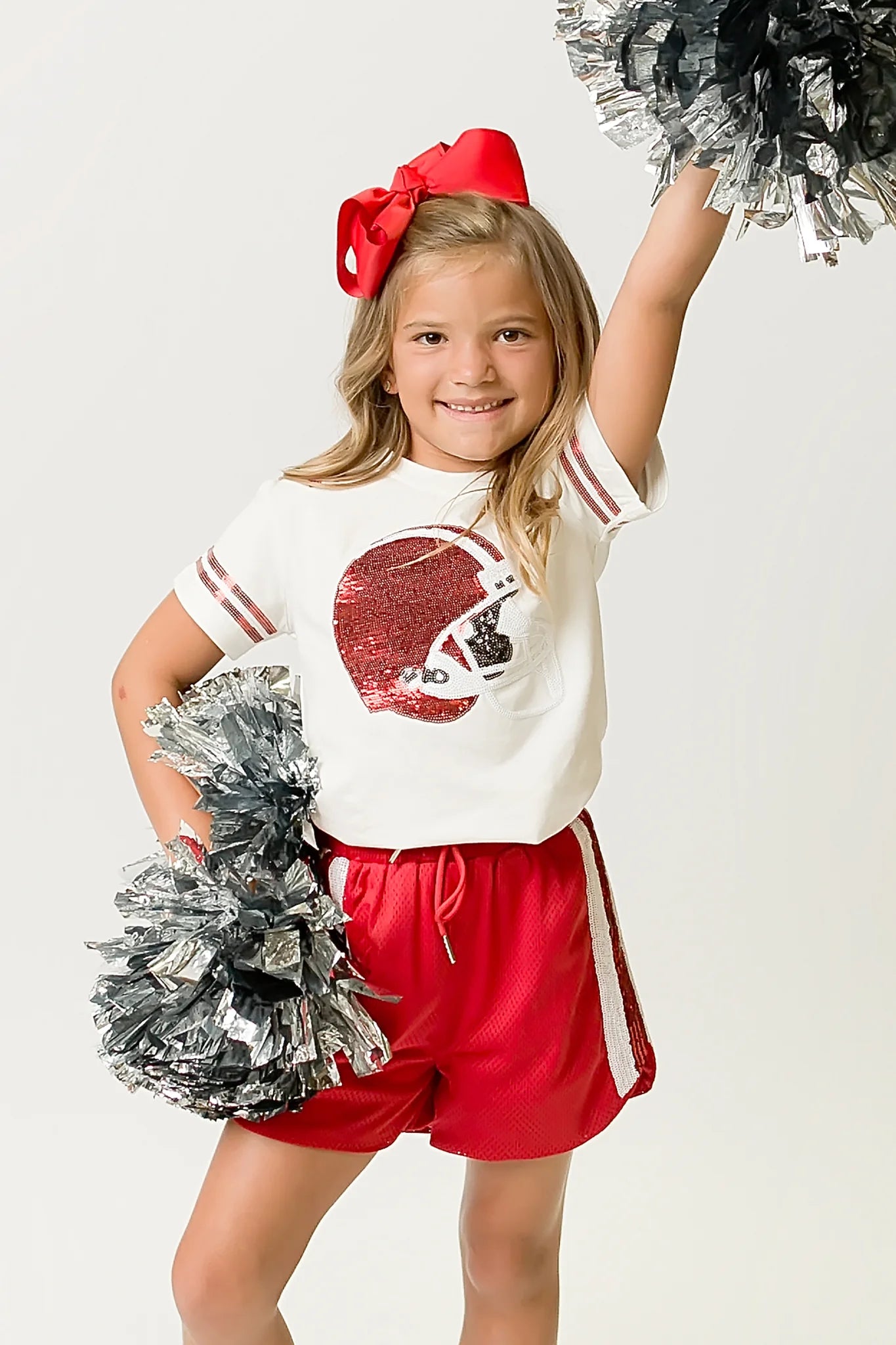 Sequin Red Helmet Shirt