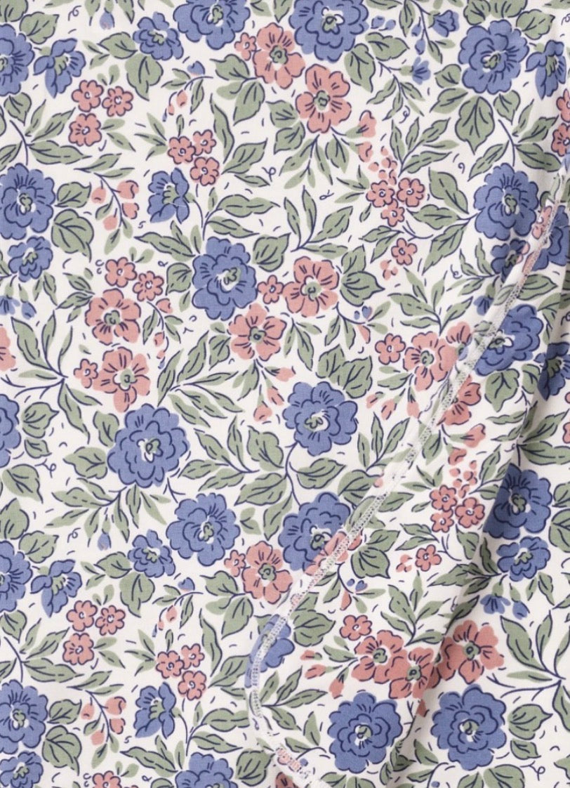 Vintage Floral Footie Romper