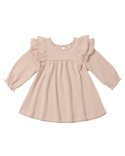 Dusty Rose Flutter Dress