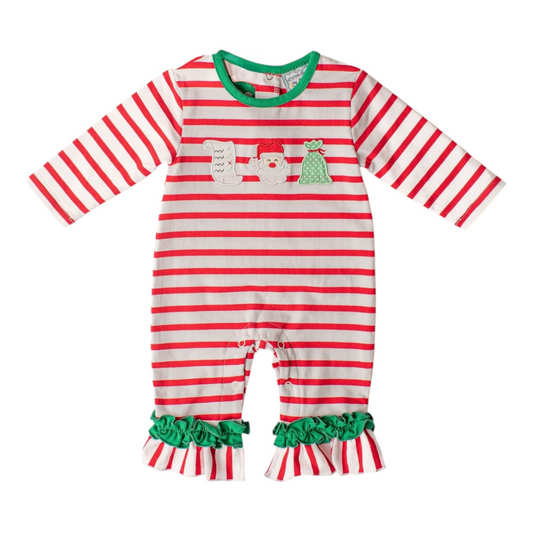 Making His List Romper-Girls
