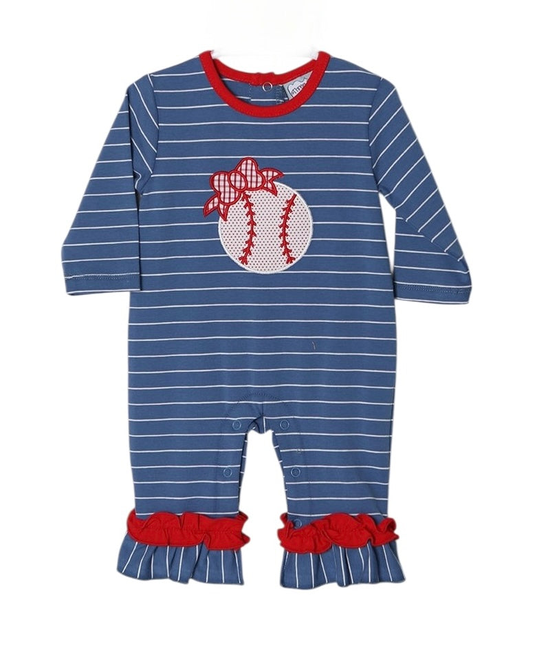 Baseball Girls Romper