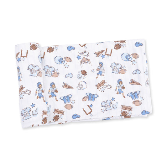 Football Nursery Swaddle Blanket
