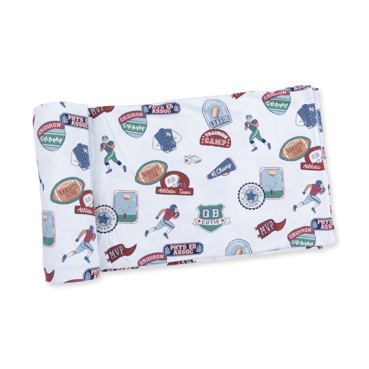Football Patches Swaddle Blanket