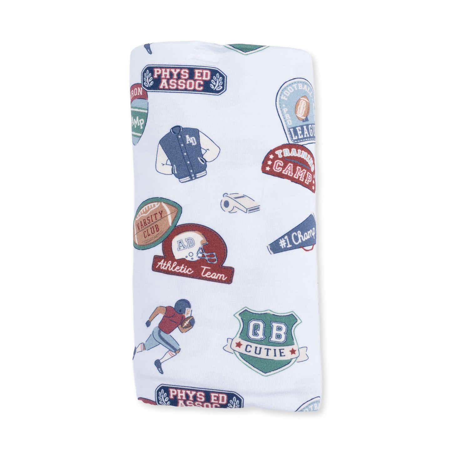 Football Patches Swaddle Blanket