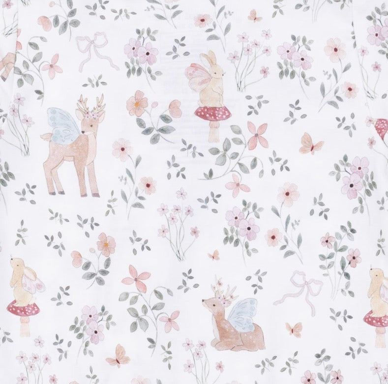 Enchanted Woodland Ruffle Back Footie