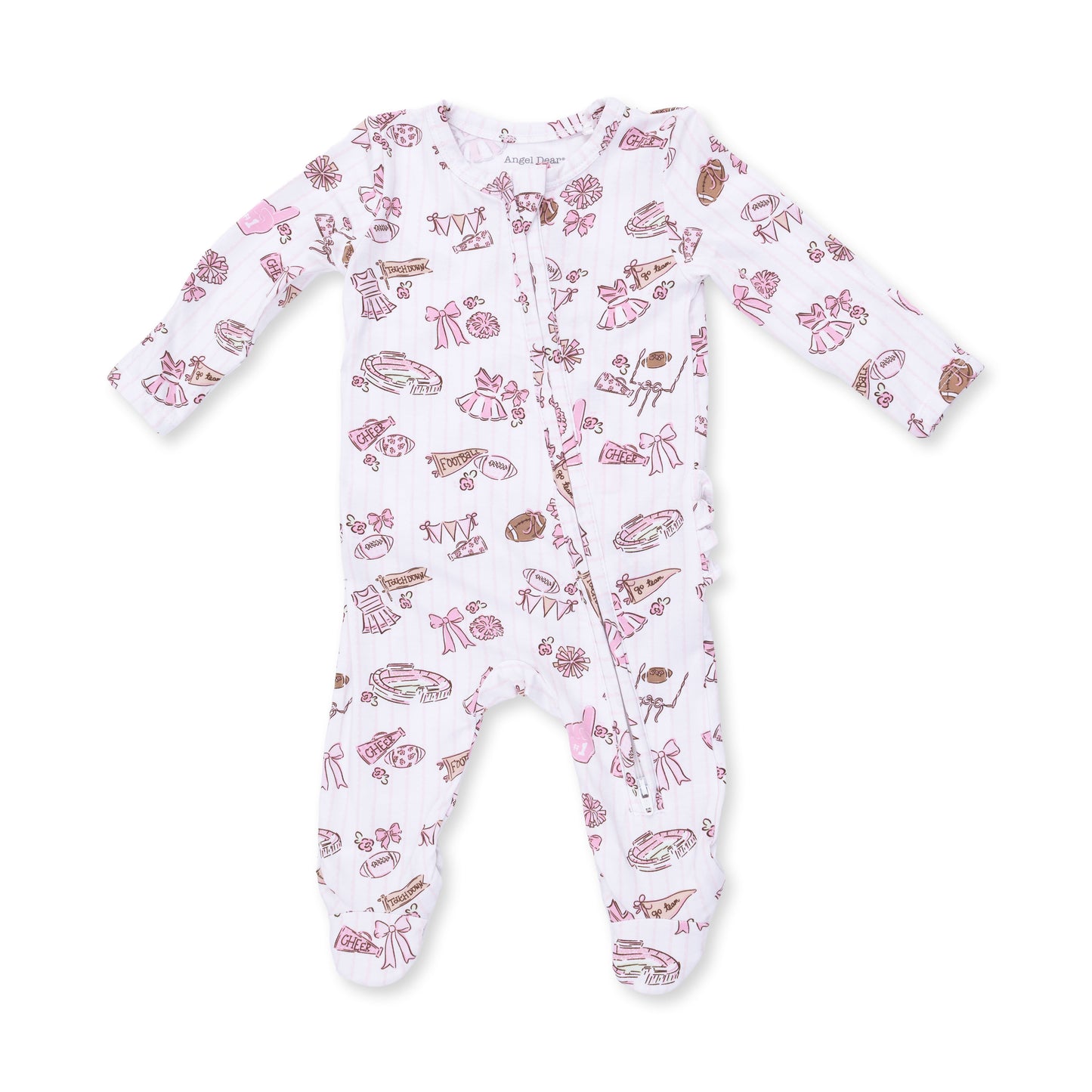 Football Cheer Ruffle Back Footie