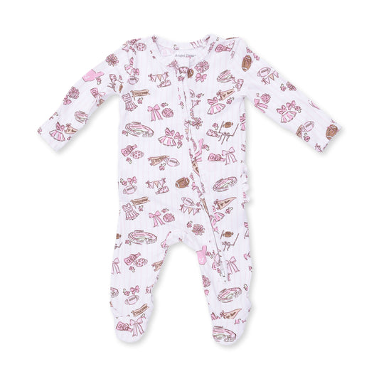 Football Cheer Ruffle Back Footie