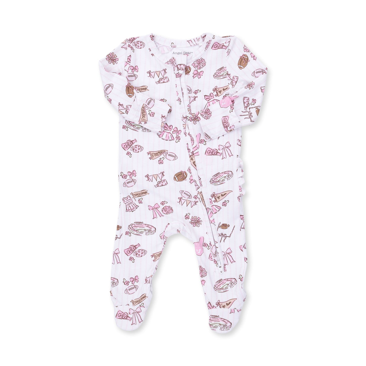 Football Cheer Ruffle Back Footie