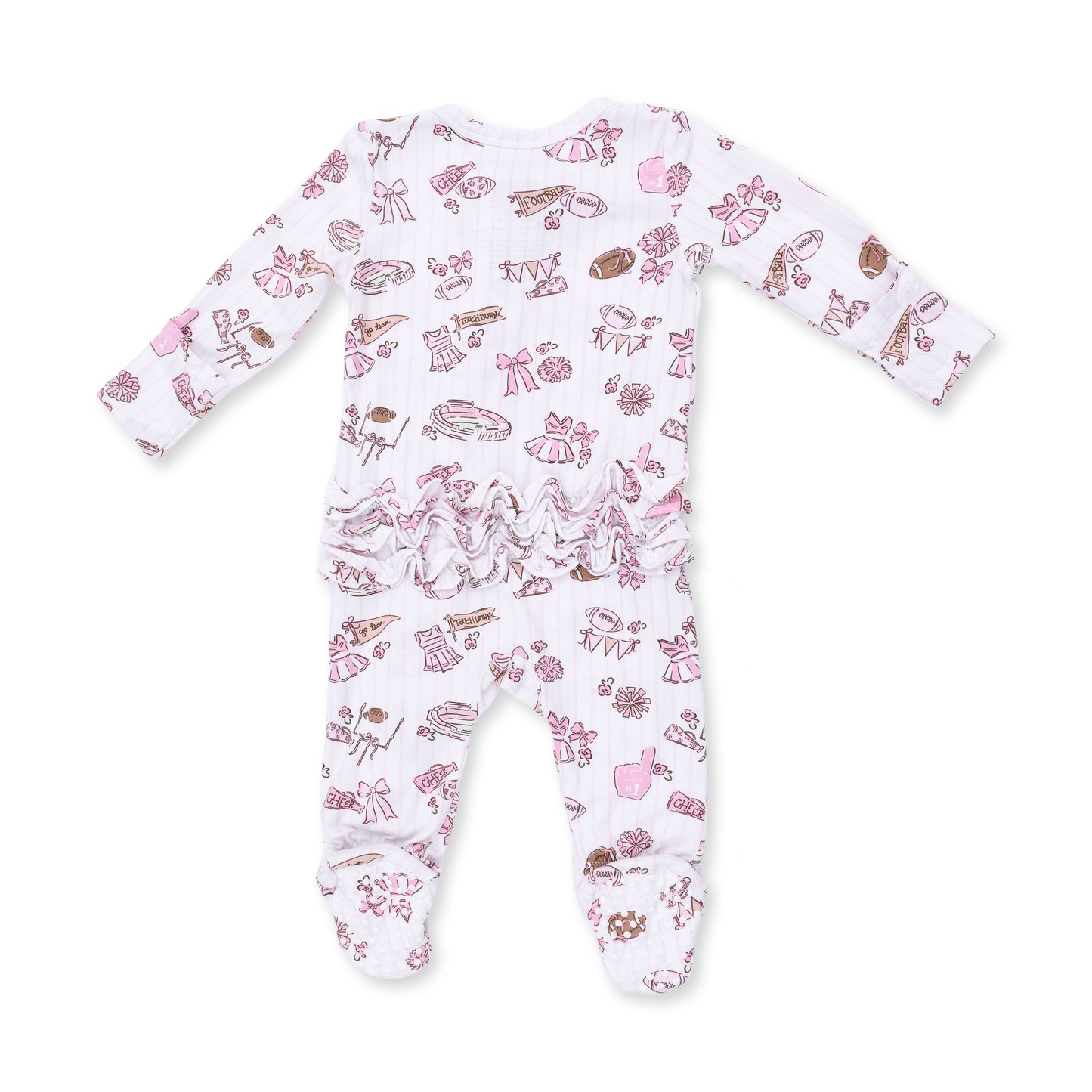 Football Cheer Ruffle Back Footie