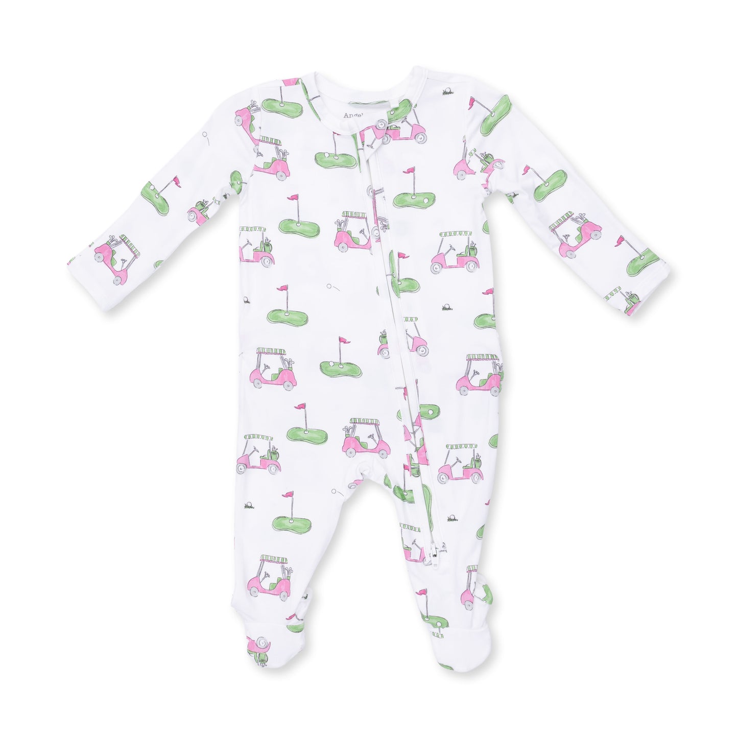 Golf Carts Pink Ruffle Back Footie