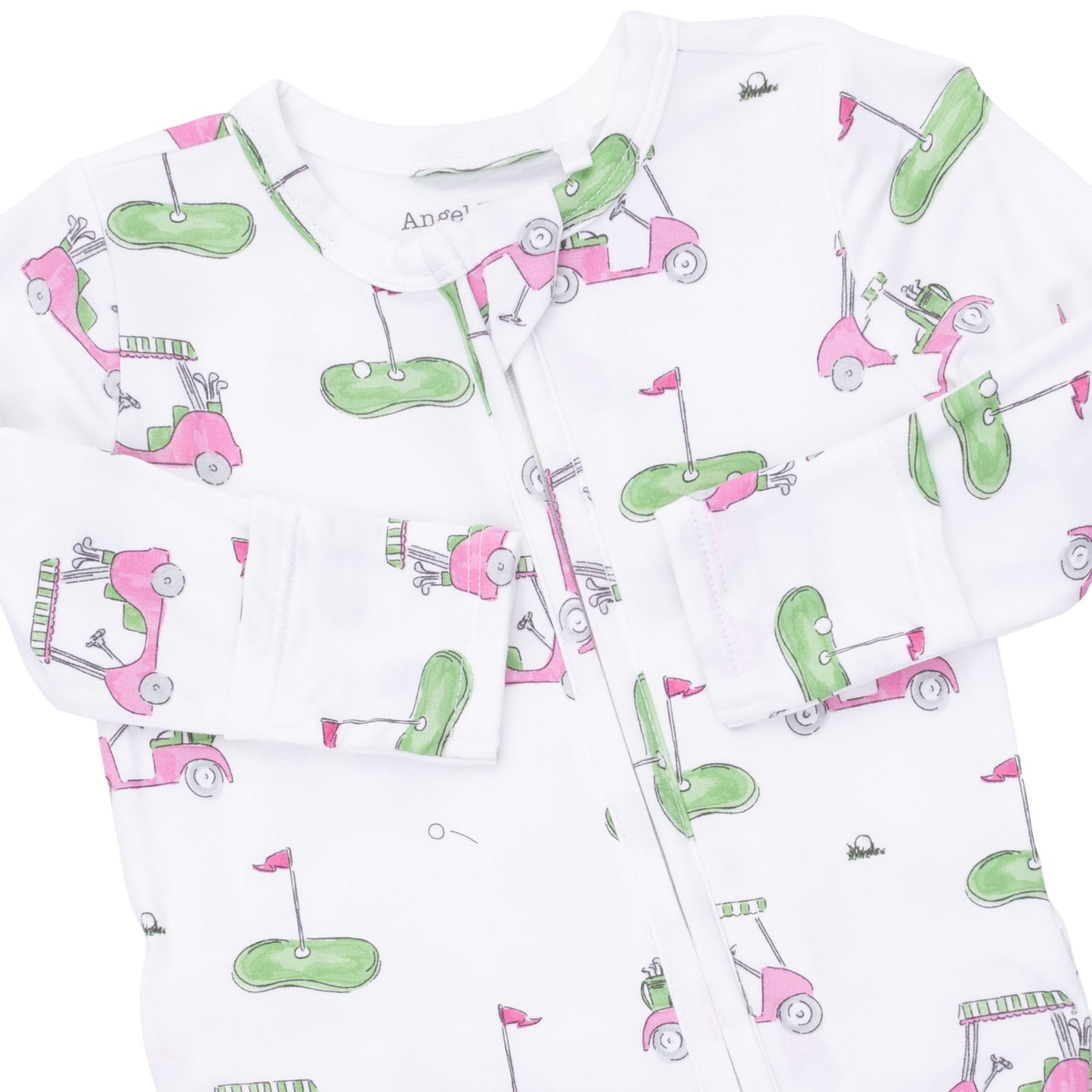 Golf Carts Pink Ruffle Back Footie