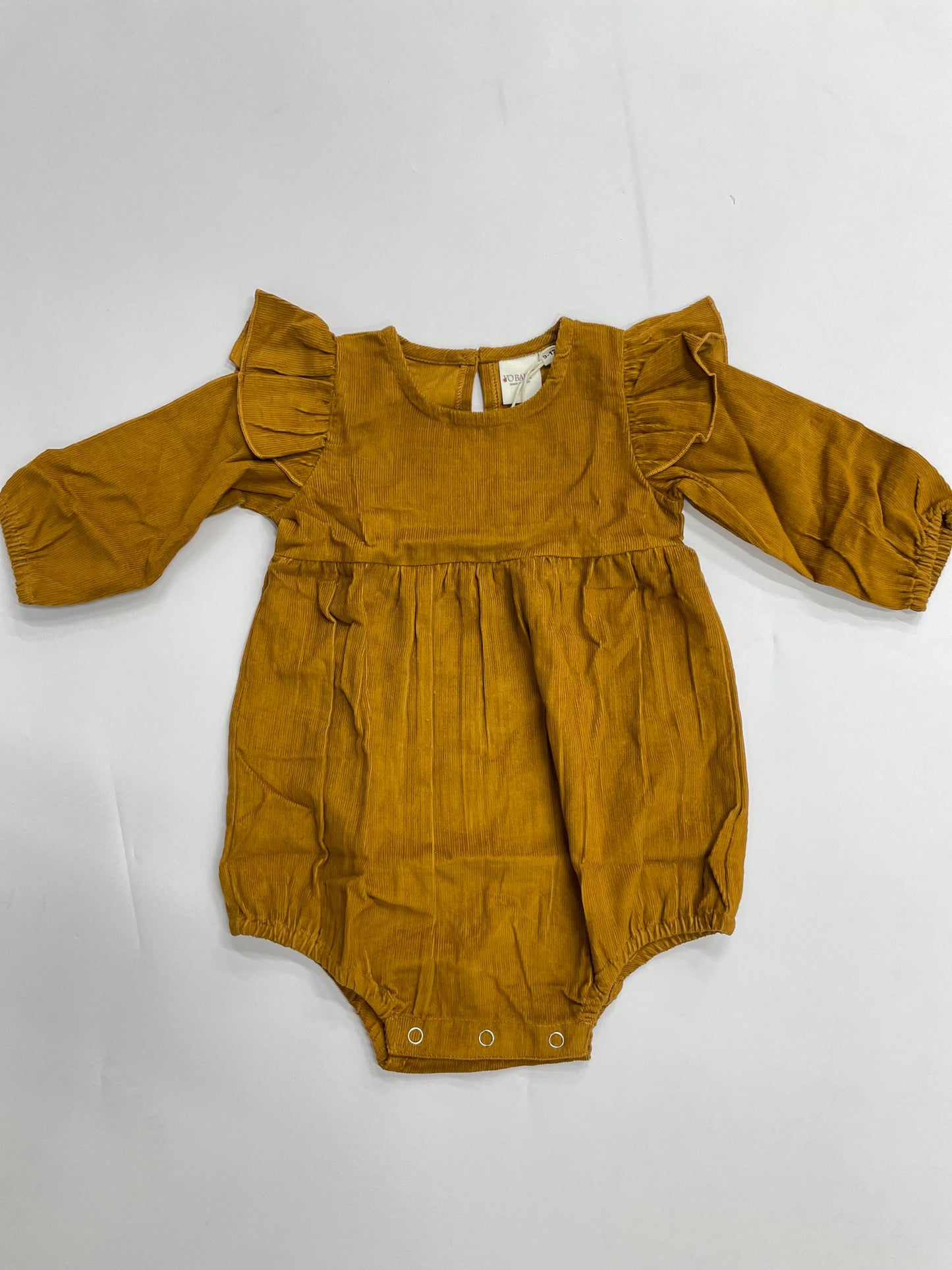 Mustard Cord Bubble Romper