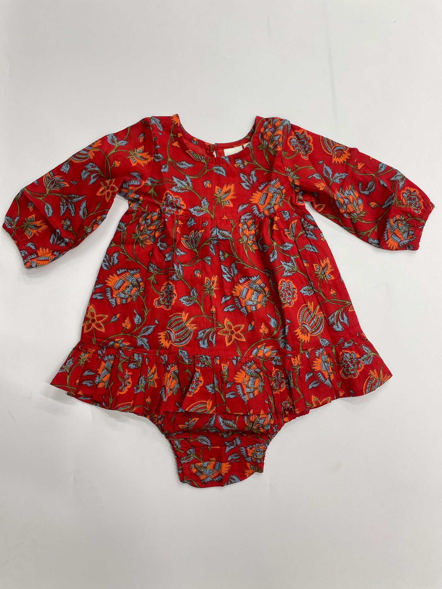 Red Floral Dress w/Bloomers