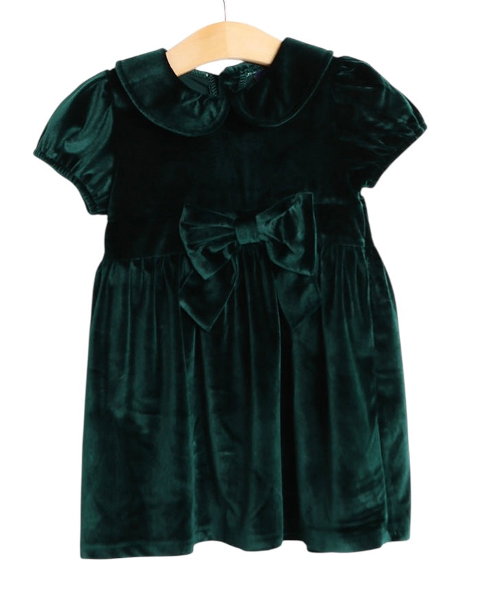 Caitlin Bow Dress-Green
