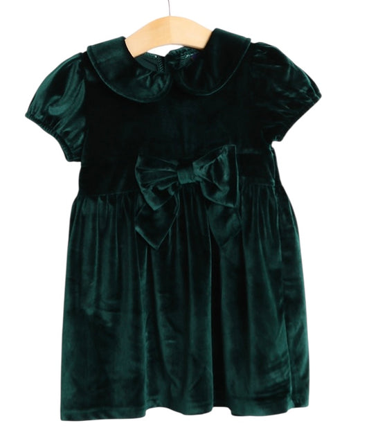 Caitlin Bow Dress-Green