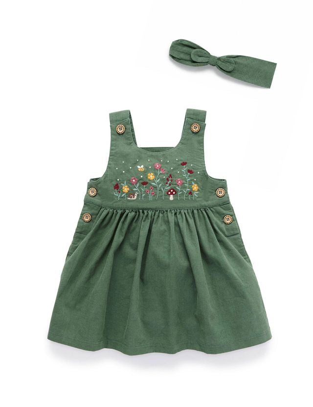 Corduroy Pinnie & Headband Set