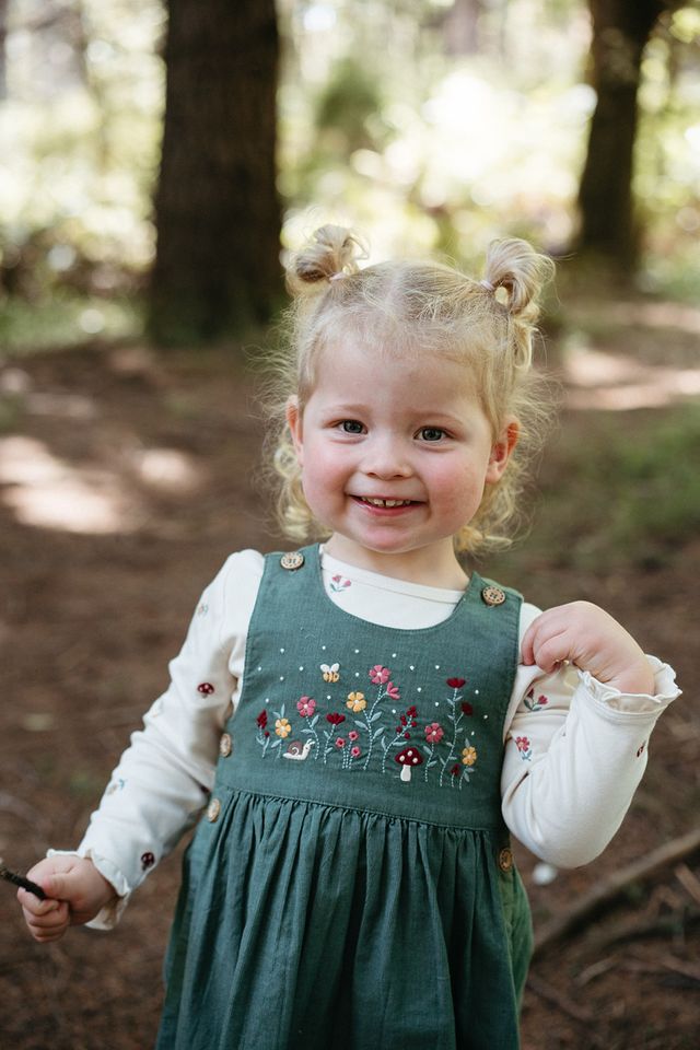 Corduroy Pinnie & Headband Set