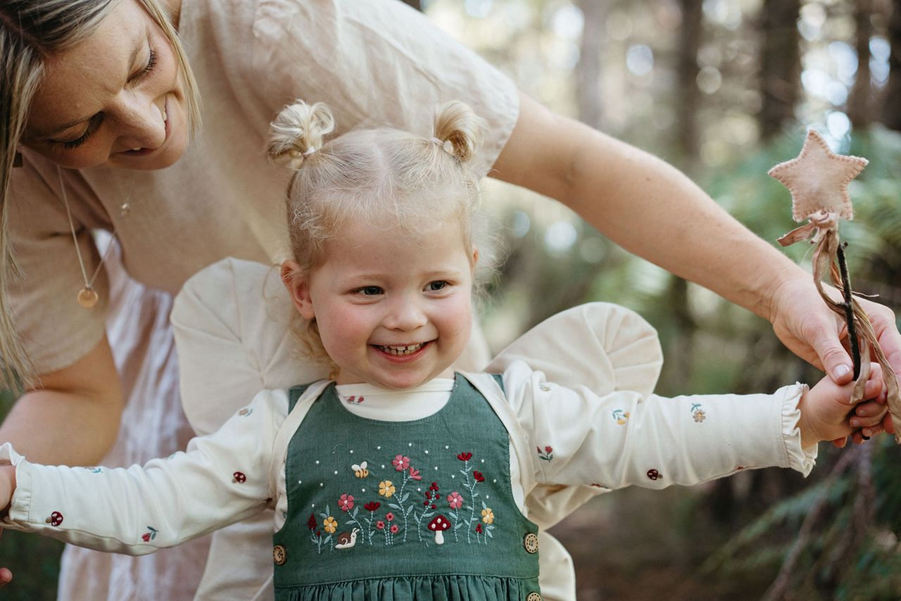 Corduroy Pinnie & Headband Set