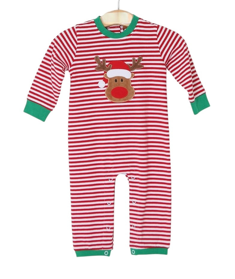 Reindeer Appliqué Boys Romper