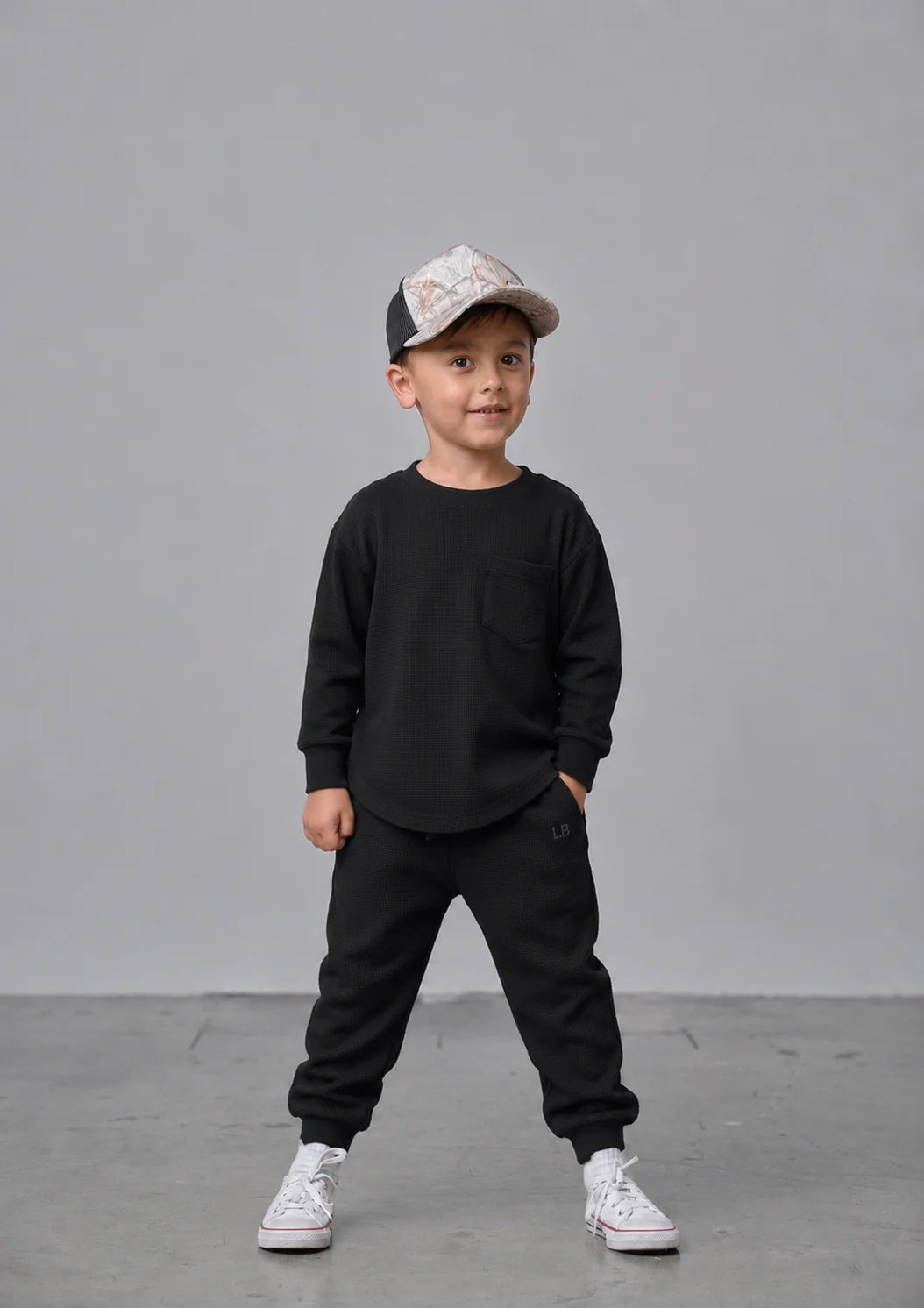 Waffle Jogger-Black