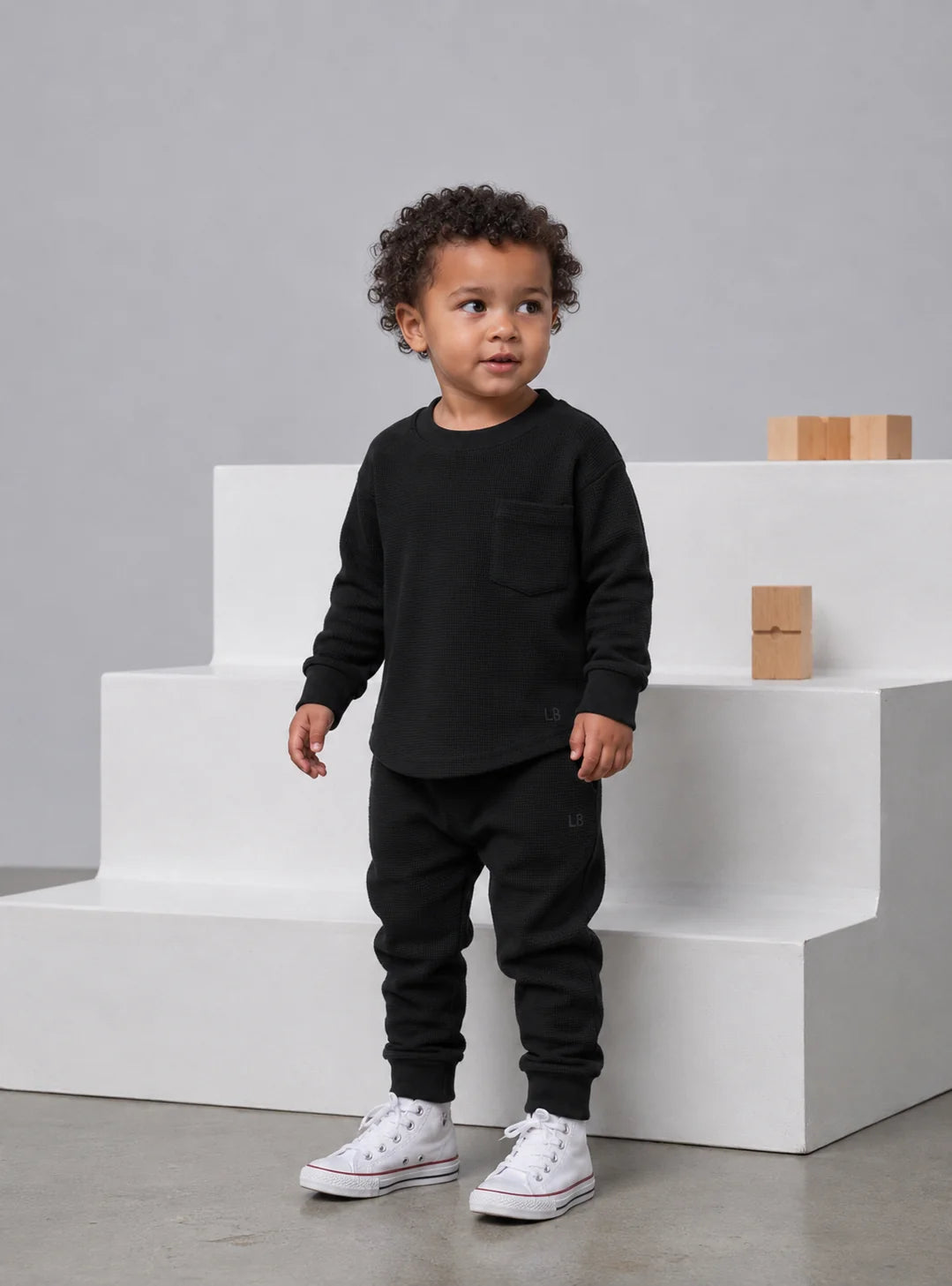 Waffle Jogger-Black