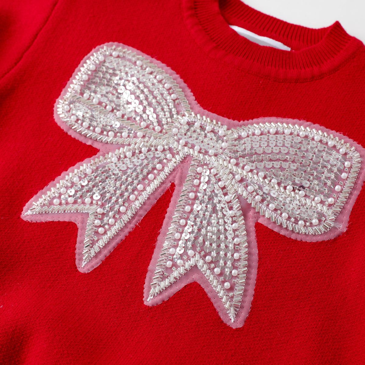 Red Sweater w/ Glitter Bow