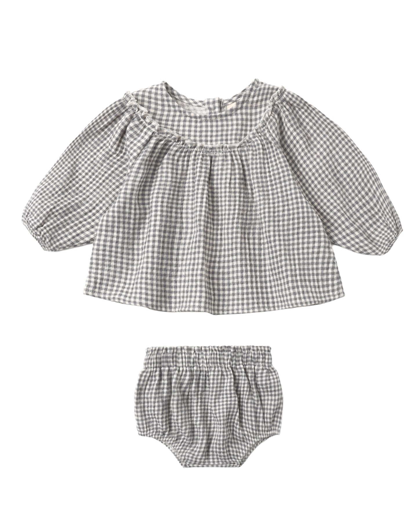 Mia Top + Bloomer Set-Midnight Gingham